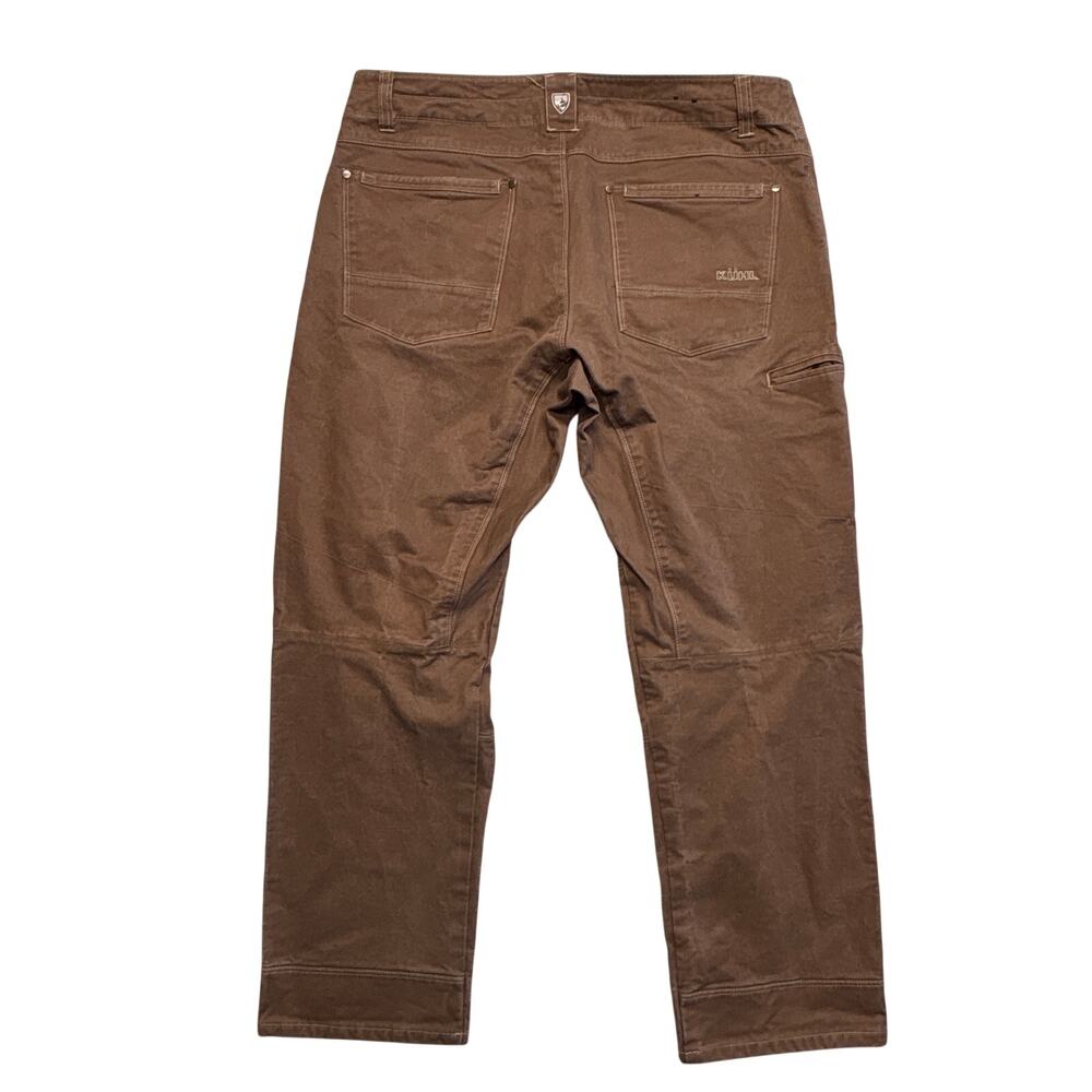 Kuhl Pants Mens 38x30 Brown Vintage Patina Dye Hiking Utility Outdoor Canvas - Picture 2 of 11